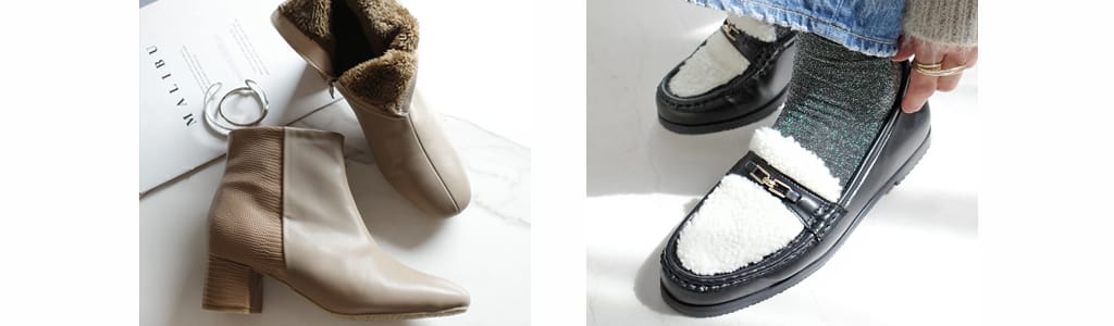 クリスマスのお出かけに。カジュアルすぎない、きれいめファー＆華やかシューズ特集