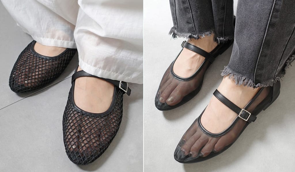 計算されたシアー感で涼しげに。『素足を見せない大人の品格』夏のメッシュ&チュールパンプス
