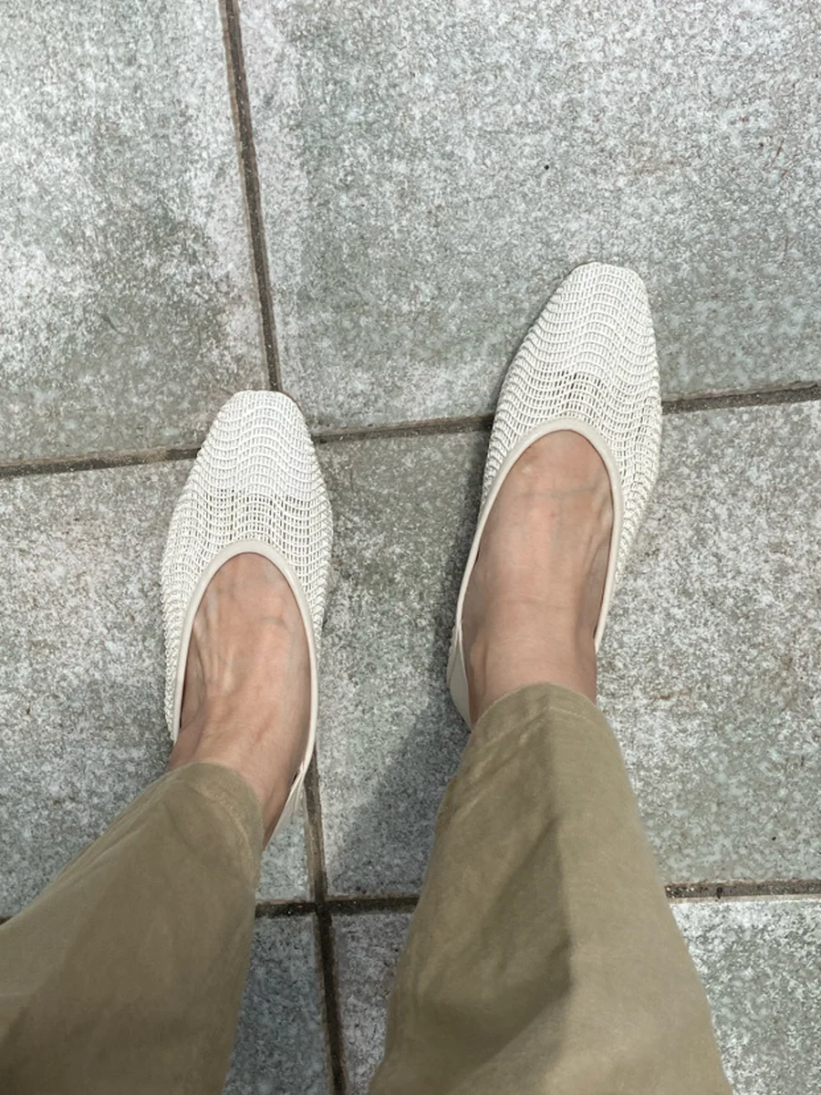メッシュ2WAYフラットパンプス レディース