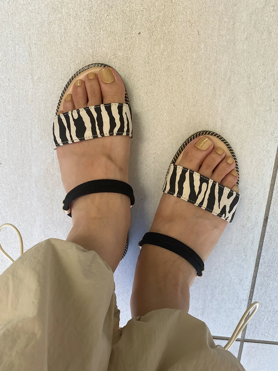 2WAY ダブルストラップ サンダル レディース