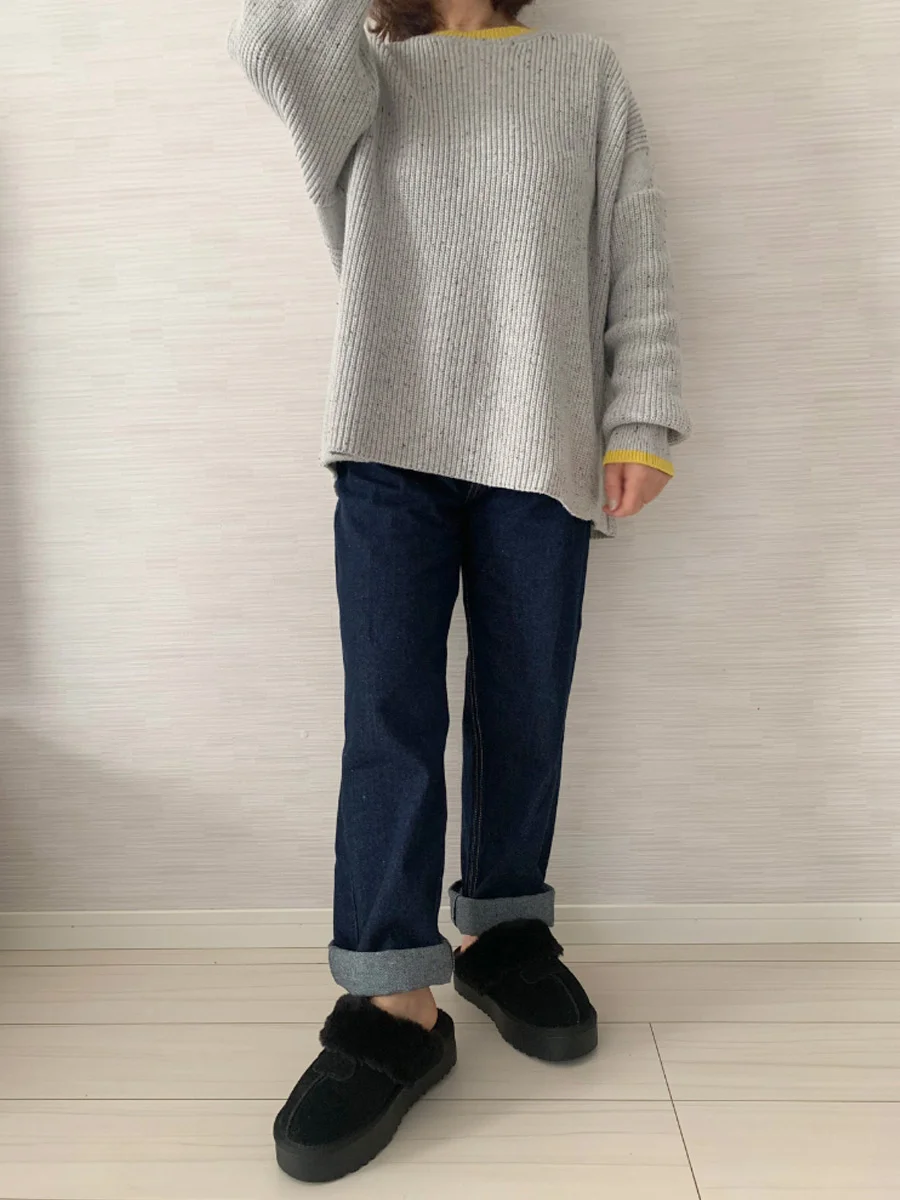 厚底 ムートンスリッパ レディース