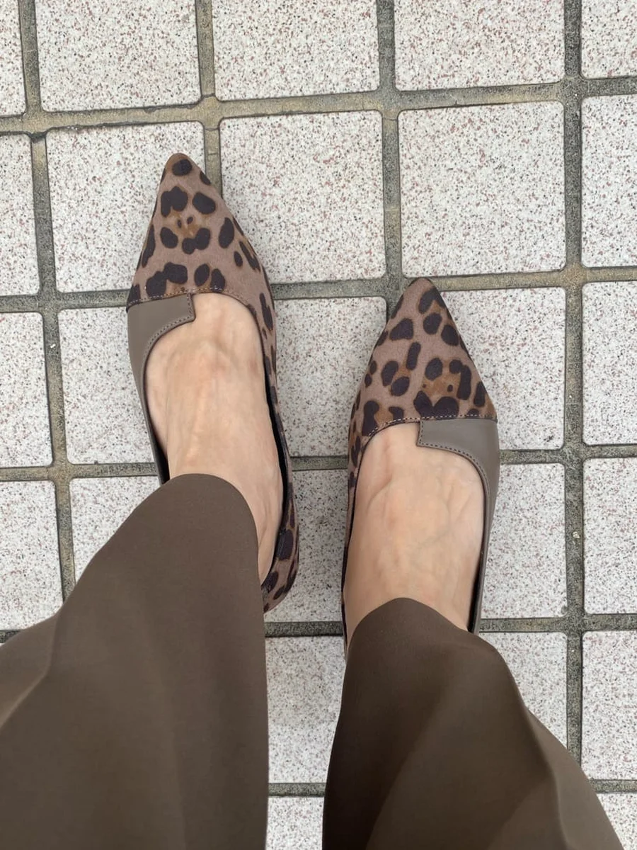 バイカラー ポインテッドトゥ パンプス レディース