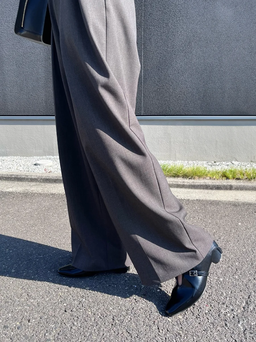 ソフトスクエア パンプス ローヒール バブーシュ レディース