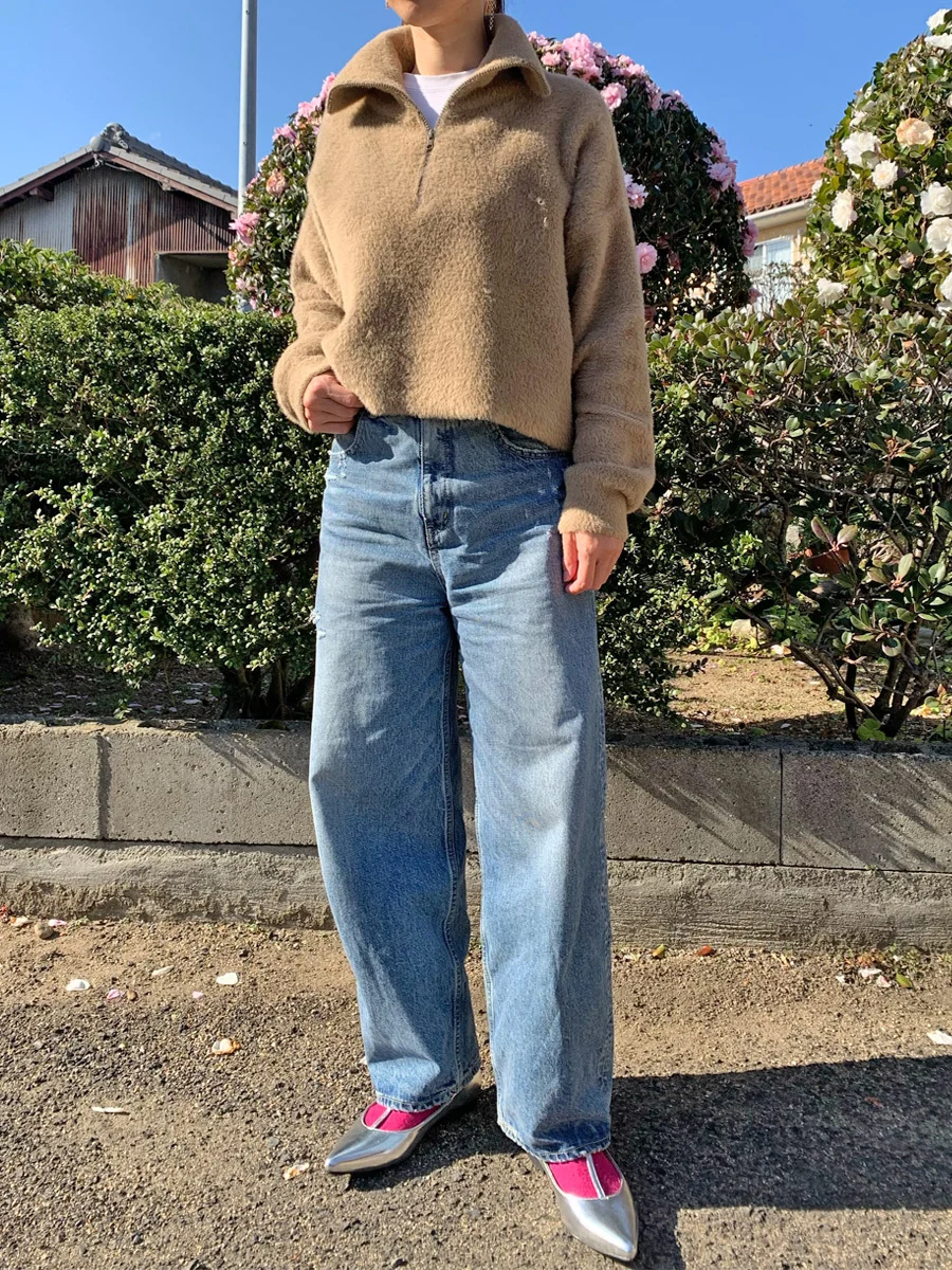 ポインテッドトゥ Tストラップ パンプス レディース