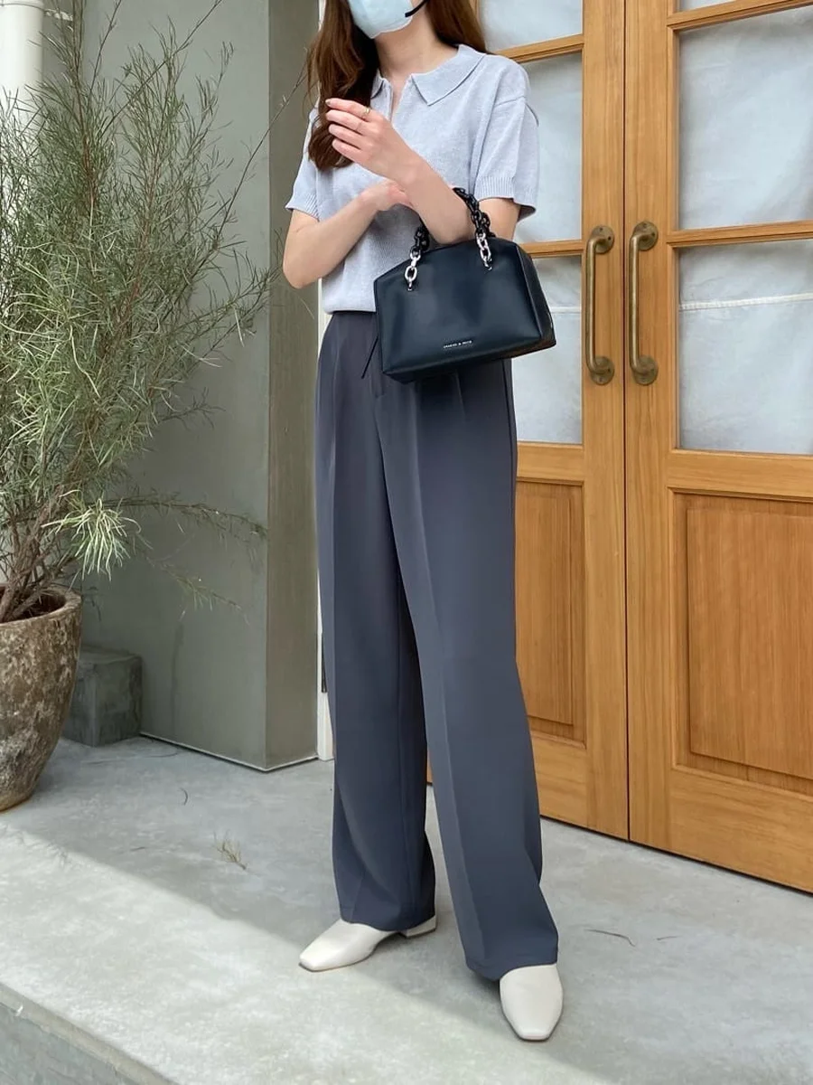 甲深 ミュール スクエアトゥ ハイバンプ レディース