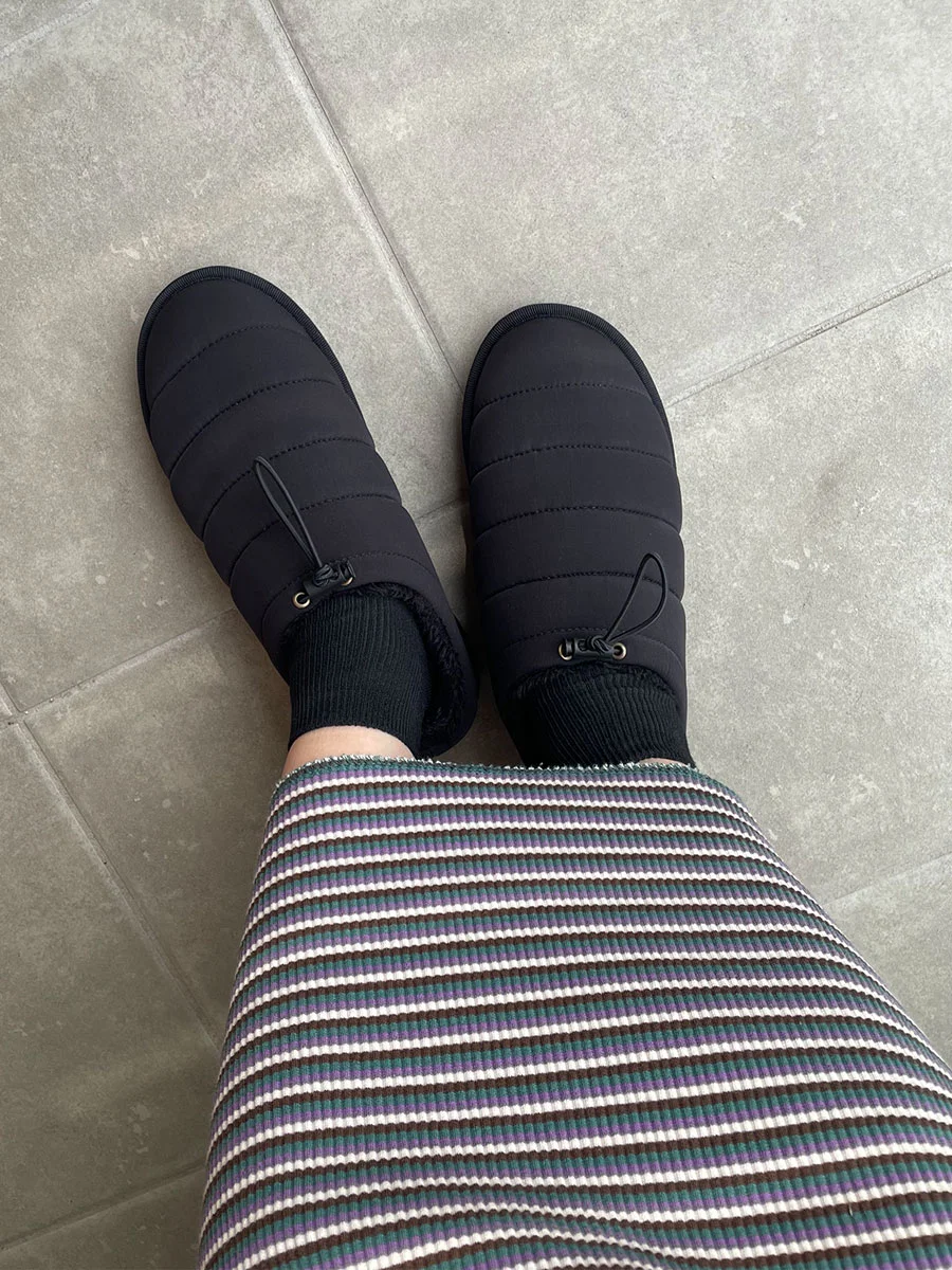 撥水 モックシューズ スリッポン レディース