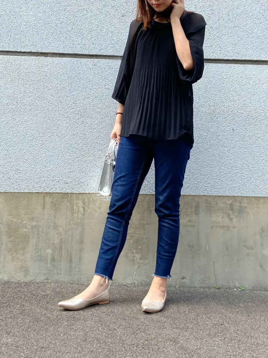 Vカット ポインテッドトゥ パンプス レディース