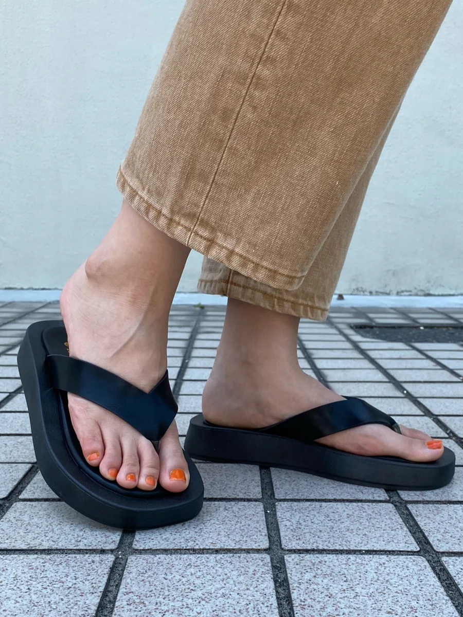 プラットフォーム トング サンダル 厚底 レディース