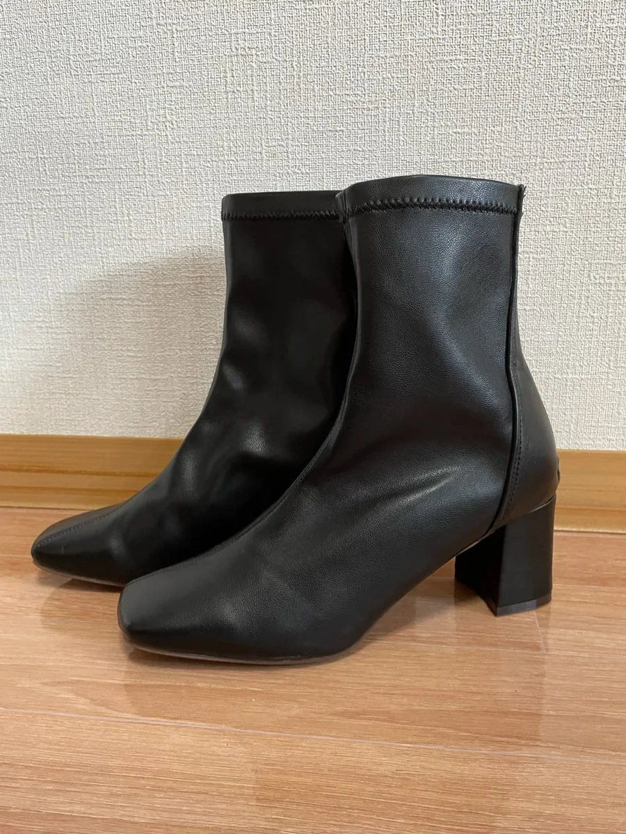 ストレッチ ショートブーツ レディース