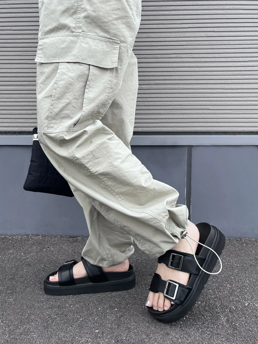 厚底 ダブルベルト ストラップ レディース