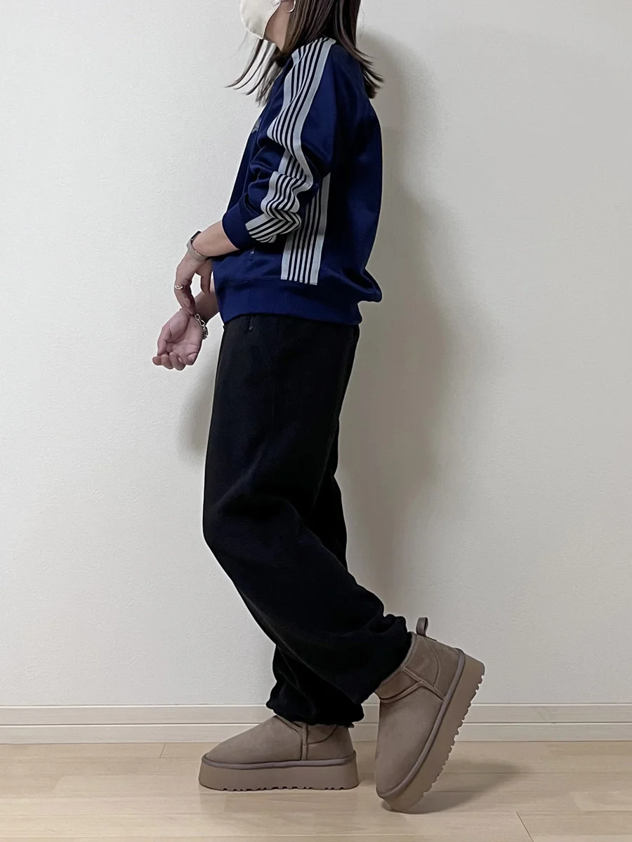 厚底 ムートンブーツ ショート レディース