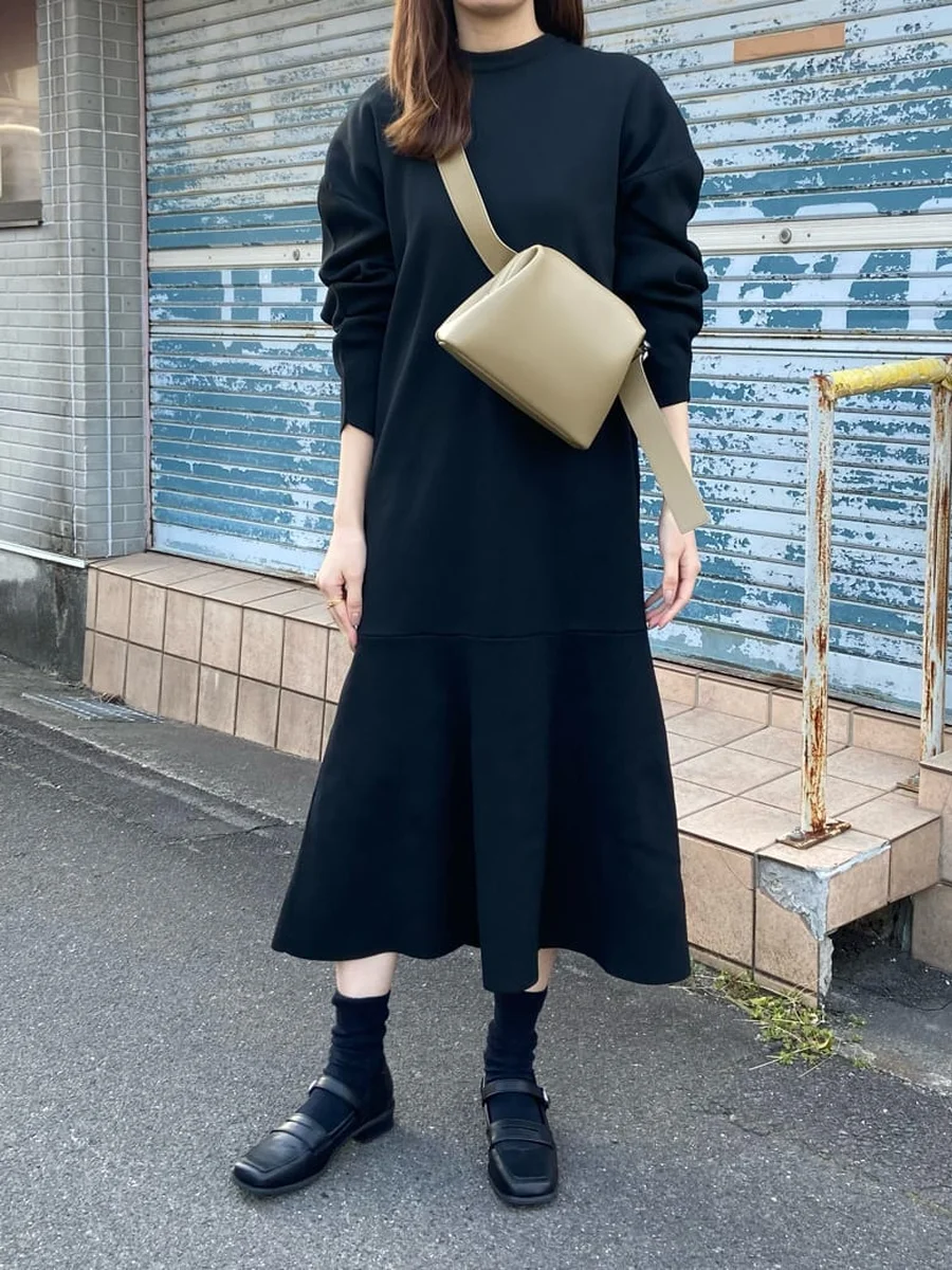 スクエアトゥ ストラップ ローファーパンプス レディース