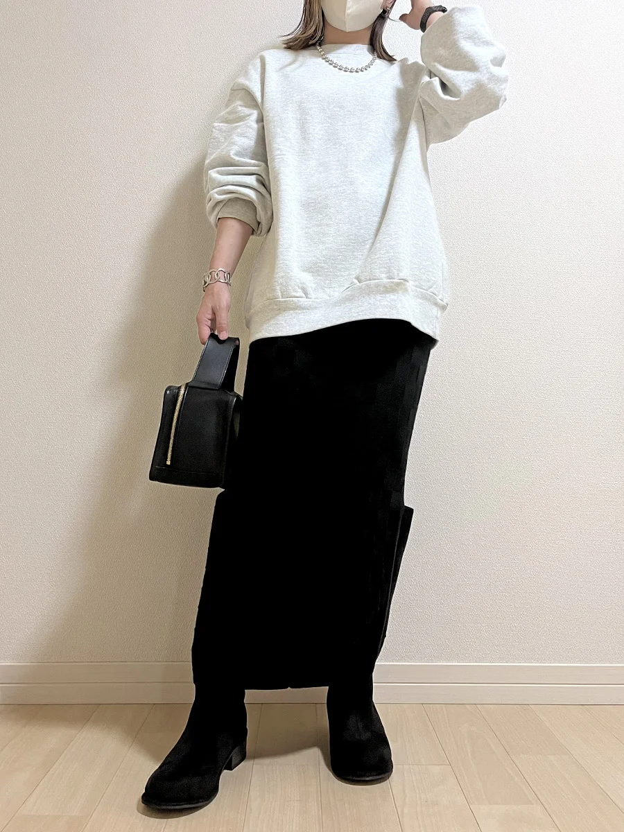 バックジップ ラウンドトゥ ロングブーツ レディース