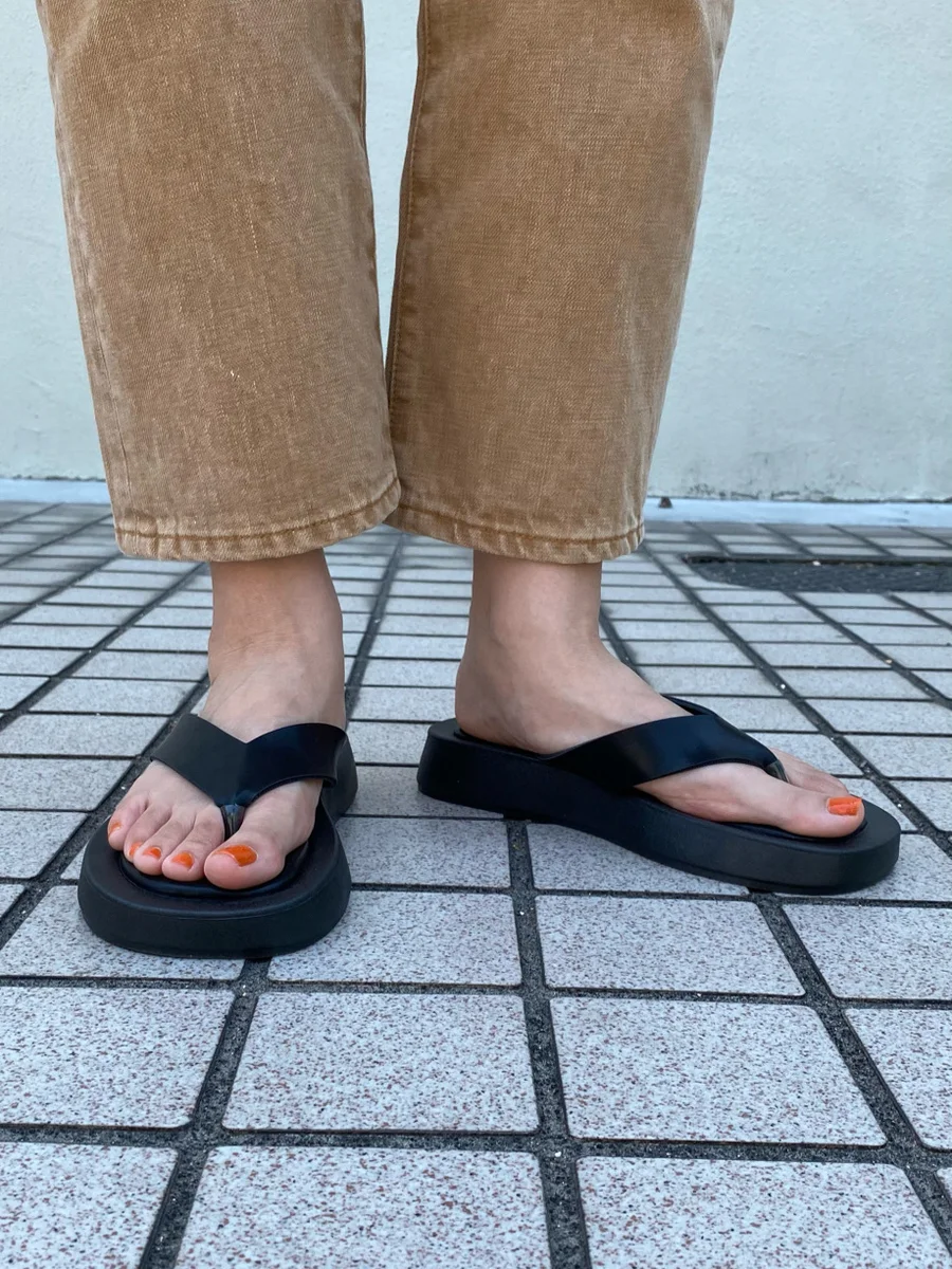プラットフォーム トング サンダル 厚底 レディース