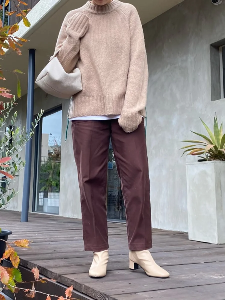 バックファスナーストレッチショートブーツ レディース