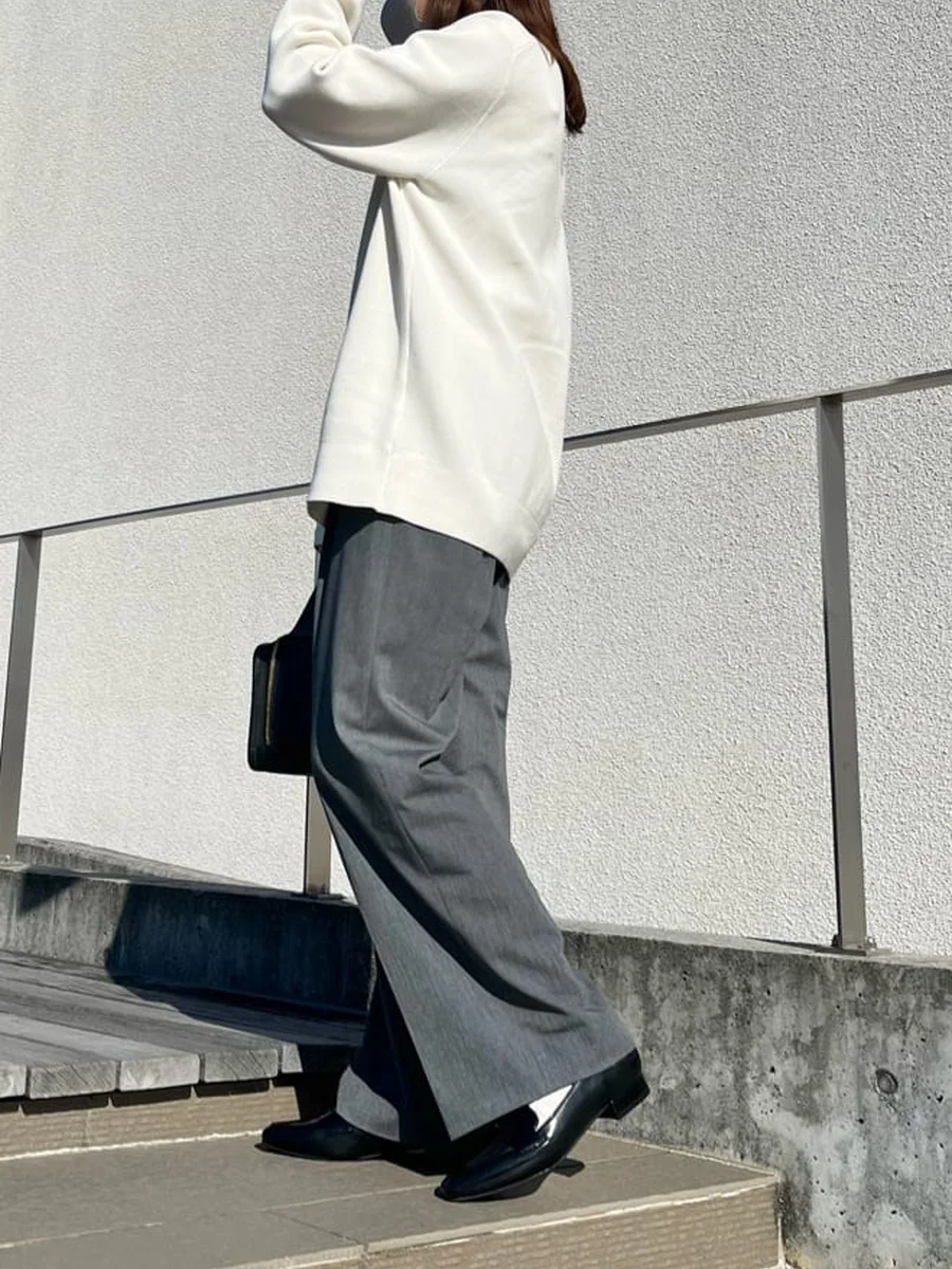 スクエアトゥ コインローファー レディース