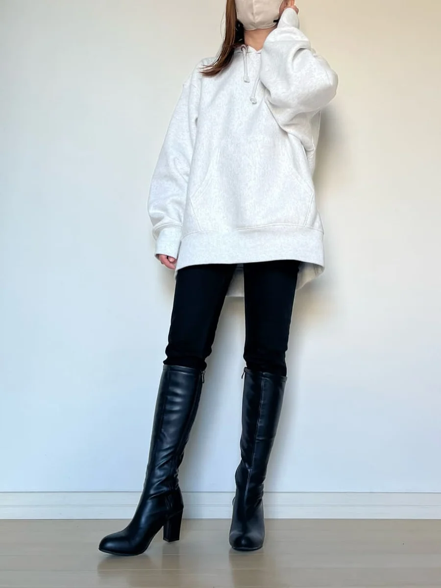 ストレッチロングブーツ ひざ丈 レディース