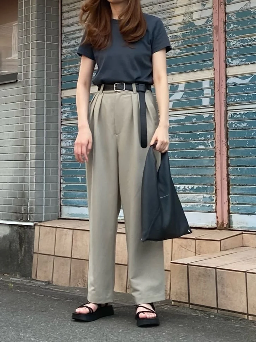 厚底コードストラップトングサンダルスクエアトゥ