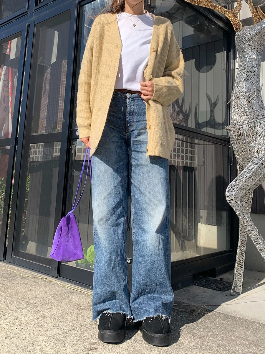 厚底 ムートンスリッパ レディース